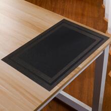 1pc PVC Place Mat, Modern Geometric Pattern Insulated Table Mat For Kitchen Dining Table - Black - View 1