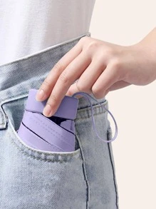 1入組紫色現代防曬便攜自動緊湊型折疊傘 - 淡紫色 - 查看 2