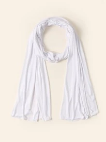 Seidenes, einfarbiges Kopftuch, langer Schal, minimalistischer Stil, perfekt als täglicher Stirnband-Kopfschmuck, weiches Hidschab, klassisches Turban-Accessoire für Abaya-Kleidung - Babyblau - Übersicht 14