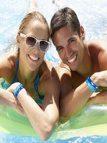 4 cái/bộ Vòng tay trang trí hình cá mập - Màu xanh lam - Xem 4