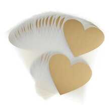 50 piezas/set dorado Love en forma de Tarjeta simple multipropósito Pegatina para fiesta - Dorado - Ver 2