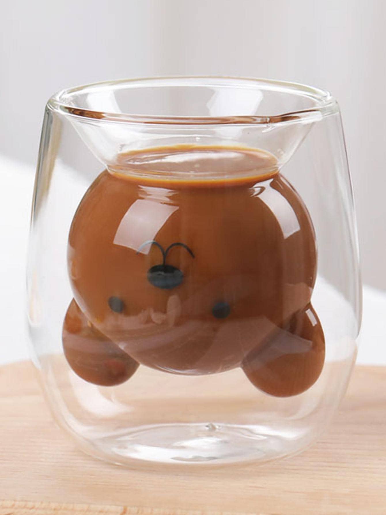 1 Gói Kính Nước Hình Gấu Hoạt Hình, Kính Treo Tường Đôi Dễ Thương Dùng Trong Gia Đình - Trong sáng - Xem 1