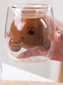 1 Gói Kính Nước Hình Gấu Hoạt Hình, Kính Treo Tường Đôi Dễ Thương Dùng Trong Gia Đình - Trong sáng - Xem 5