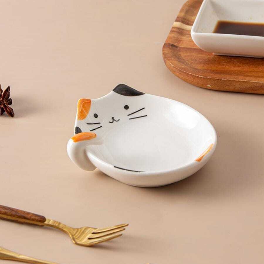1入組卡通貓形狀盤子