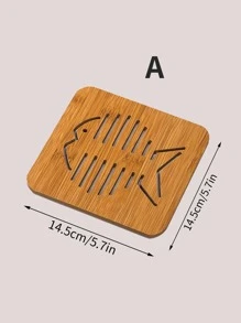 1 miếng đệm cách nhiệt thiết kế mèo - màu nâu - Xem 2