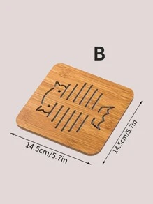 1 miếng đệm cách nhiệt thiết kế mèo - màu nâu - Xem 3