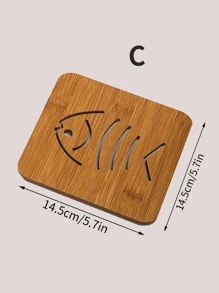 1 miếng đệm cách nhiệt thiết kế mèo - màu nâu - Xem 4