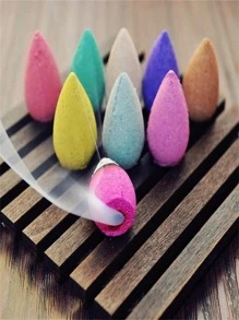 60pcs Mixed Color Water-Drop Shaped Incense Cone Gifts Birthday Graduation - Multicolor - View 2