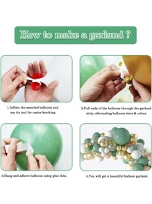 42 cái/bộ Vòm bóng bay cao su, Vòng hoa bóng bay nhiều màu hiện đại cho bữa tiệc - Nhiều màu - Xem 9