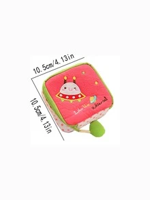 1入組卡通刺繡衛生巾收納可愛無紡布織物便攜收納袋適用於戶外 - 紅色 - 查看 3