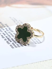 Nhẫn Trang Trí Đá Cubic Zirconia - Màu xanh lá cây đậm - Xem 1