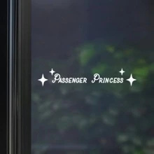 RandySticker 10x2CM Passenger Princess Mirror Sticker Home Decor Mirror Sticker Vinyl Decor - White - View 1