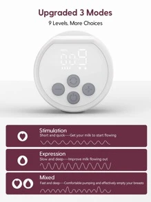 MOMCOZY S12 Pro Hands Free Breast Pump, 24mm Wearable Electric Breast Pump - White 1 Pack - View 3