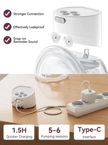 MOMCOZY S12 Pro Hands Free Breast Pump, 24mm Wearable Electric Breast Pump - White 1 Pack - View 4