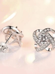 FOREVER QUEEN Sterling Silver Earrings for Women, Satellite Series Women Stud Earrings, 5A Cubic Zirconia, Jewelry Gift Box Packaging