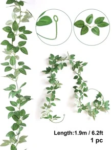 1pc Artificial Leaf Vine, Valentine Day, Gift,Fake Plants - Green - View 7
