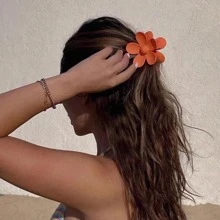7入組女性花朵設計時尚髮爪適用於頭髮裝飾用品