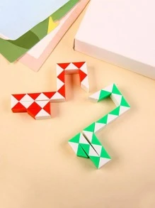 1入魔術貪食蛇魔方玩具,減壓、緩解焦慮、减压和降噪玩具-適用於生日、復活節、教育課堂和派對禮物 - 紅色 - 查看 4
