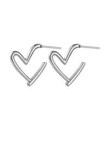 Heart Design Hoop Earrings