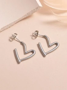 Heart Design Hoop Earrings