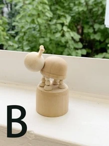 1 đồ thủ công trang trí thiết kế động vật, đồ vật trang trí bằng gỗ cho gia đình - Màu vàng - Xem 6