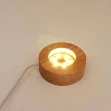 1入組木燈展示底座木頭數顯底座水晶玻璃燈底座支撐架木數顯 - 黃色 - 查看 3