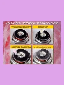 MAQUINA PARA HACER ALGODON DE AZUCAR ELECTRICA - Rosa - Ver 3