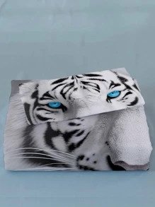 3入組/套老虎樣式被套套裝不附帶1被套和2織物床上用品適用於家庭