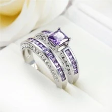 Nhẫn trang trí đá rhinestone - Bạc - Xem 4