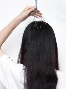 1入組隨機色章魚頭頭皮按摩器帶滾動球