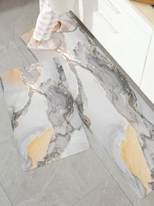 1 tấm thảm nhà bếp bằng đá cẩm thạch, thảm nhà bếp polyester hiện đại cho nhà bếp - Nhiều màu - Xem 1