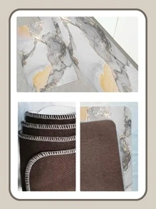 1 tấm thảm nhà bếp bằng đá cẩm thạch, thảm nhà bếp polyester hiện đại cho nhà bếp - Nhiều màu - Xem 3