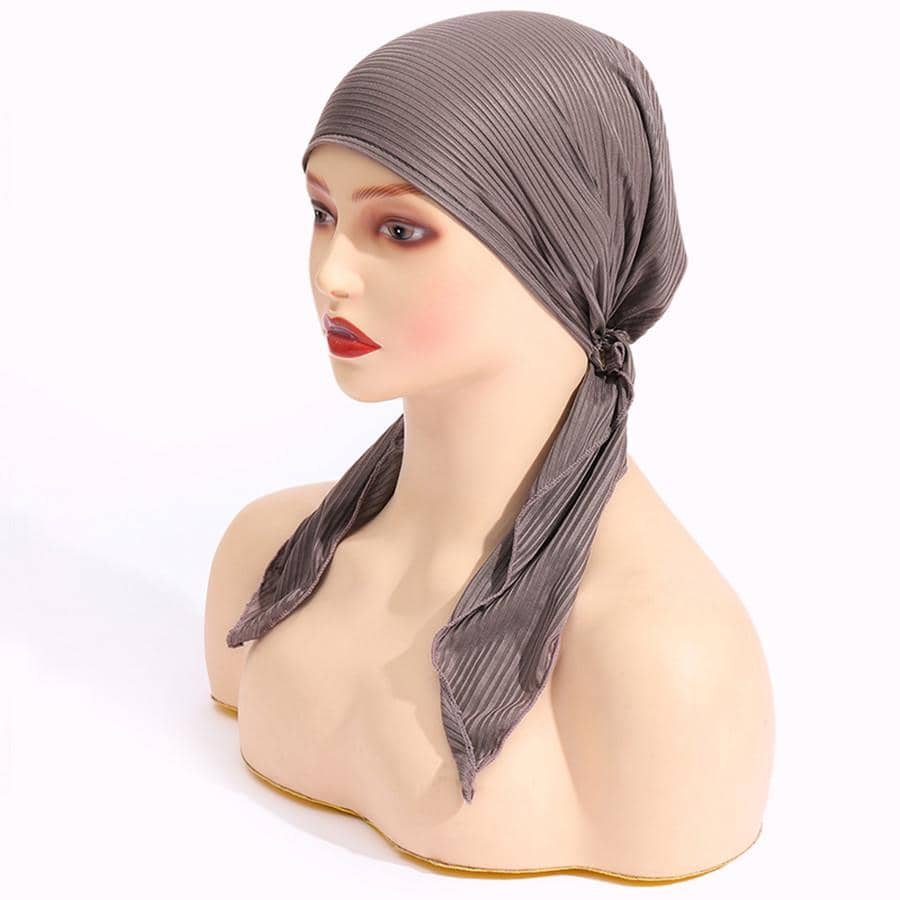 Solid Ruched Durag - Khaki - View 1