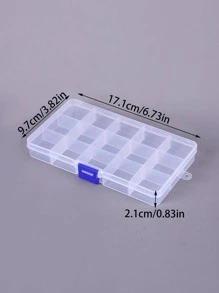 1 PC Nhựa Trang Sức Lưu Trữ Đồ, Tối Giản Rõ Ràng Nhiều Lưới Trang Sức Hộp Bảo Quản Cho Gia Đình - Trong sáng - Xem 5