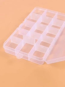 1 PC Nhựa Trang Sức Lưu Trữ Đồ, Tối Giản Rõ Ràng Nhiều Lưới Trang Sức Hộp Bảo Quản Cho Gia Đình - Trong sáng - Xem 3