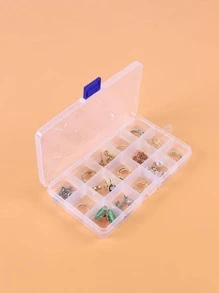 1 PC Nhựa Trang Sức Lưu Trữ Đồ, Tối Giản Rõ Ràng Nhiều Lưới Trang Sức Hộp Bảo Quản Cho Gia Đình - Trong sáng - Xem 1