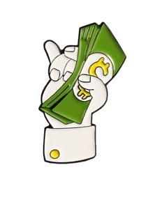 2 stks/set Geldzak Ontwerp Broche