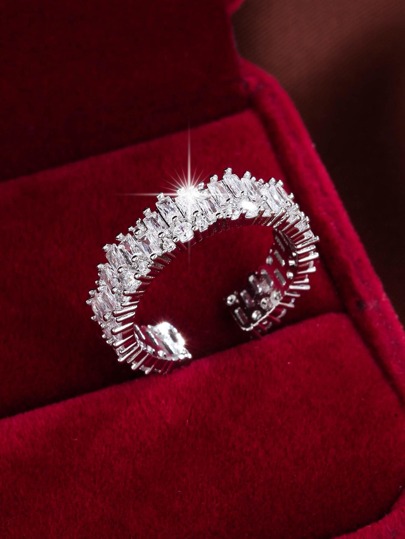 Bague ouverte zircone cubique