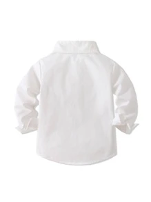 Đứa bé trai Nơ mặt trước Áo sơ mi & Kẻ sọc Quần Suspender - Nhiều màu - Xem 3