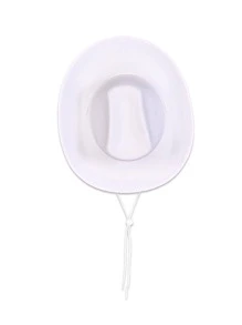 Mũ Fedora rắn - trắng - Xem 4