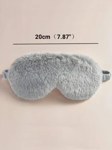 1入組滌綸眼睛可愛毛絨裝飾灰色的眼罩適用於家庭 - 灰色 - 查看 3