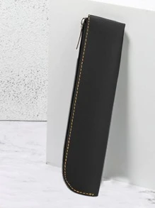 1 件纯色铅笔袋，现代便携式文具袋，适用于初中高中大学学校和办公室，铅笔盒，铅笔袋，书包