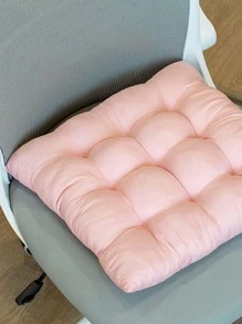 1pc Solid Chair Cushion, Minimalist Polyester Seat Pad For Home, Office - Multicolor - View 1