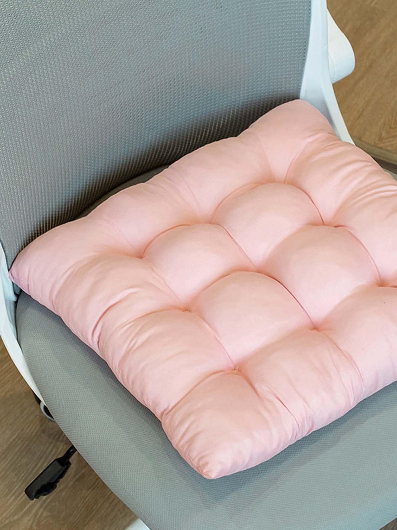 1pc Solid Chair Cushion, Minimalist Polyester Seat Pad For Home, Office - Multicolor - View 1