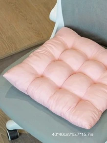 1pc Solid Chair Cushion, Minimalist Polyester Seat Pad For Home, Office - Multicolor - View 3
