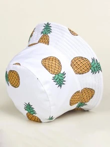 Mũ xô có thể đảo ngược in hình quả dứa cho nam - trắng - Xem 2