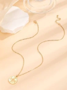 Vòng cổ Charm tròn chi tiết nhân vật Trung Quốc - Vàng - Xem 2