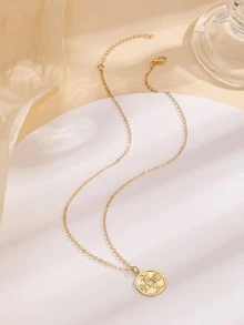 Vòng cổ Charm tròn chi tiết nhân vật Trung Quốc - Vàng - Xem 5