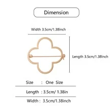 Flower Design Brooch Valentines - Yellow Gold - View 4