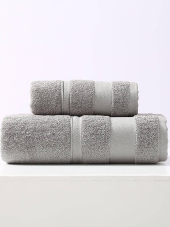 1 pieza Toalla de baño ligera, diseño de corte simple, gris claro, 70*140cm rectangular, unisex adulto, adecuada para natación, baño, cocina, lavado de cara, toalla de mano 34*74cm, de secado rápido, absorbente, suave, resistente al color, aplicable para baño, hotel, gimnasio, viaje, regalo de vacaciones, exterior, salón de belleza, barbería, decoración de baño para el hogar en todas las estaciones, de vuelta a la escuela para salón de belleza, toallas de ducha para el hogar, salón de belleza, hotel, deportes, artículos esenciales para el hogar, toalla, cuidado de la piel